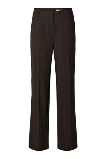 Rita Wide Pants, Coffee Bean Melange